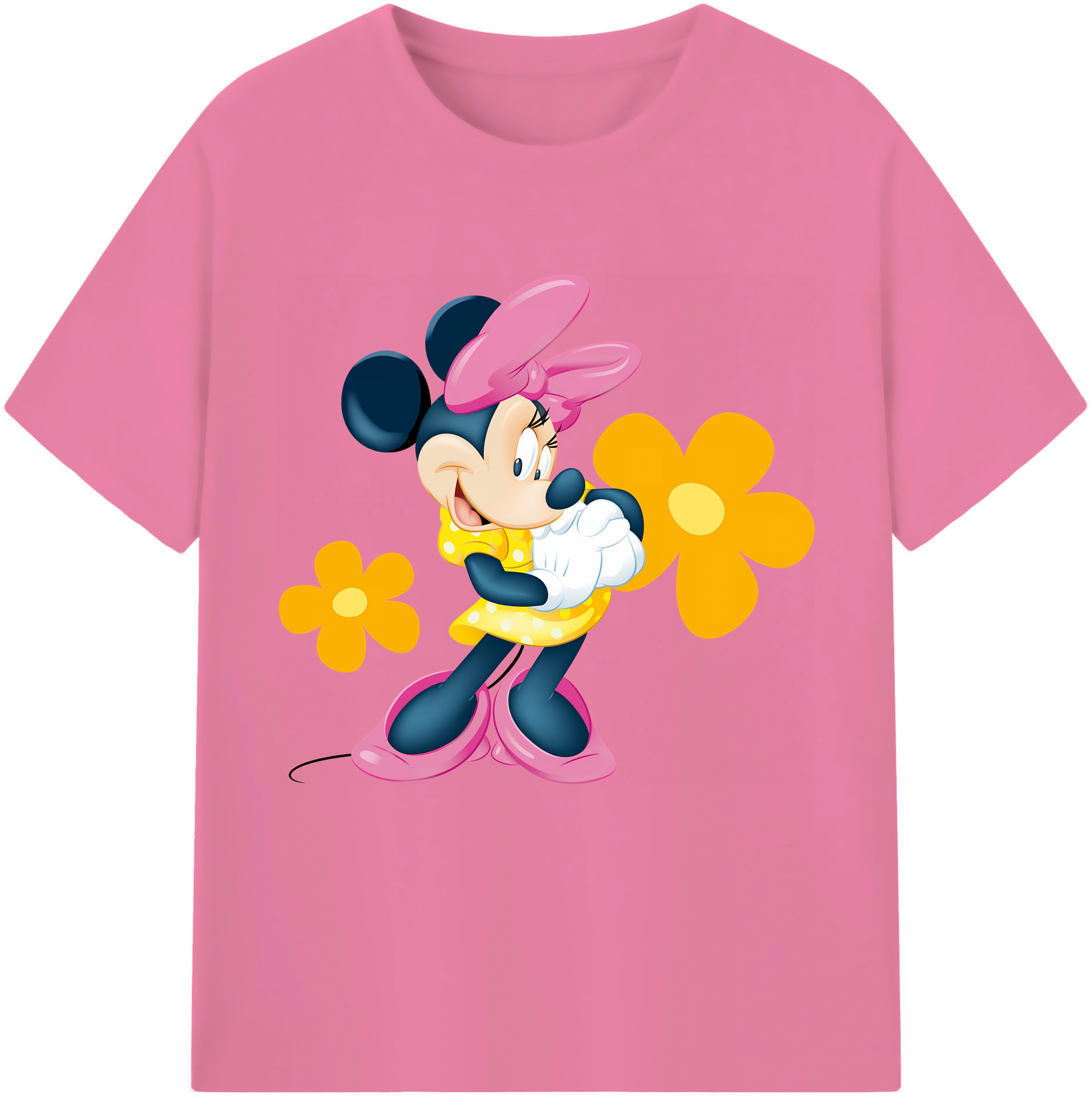 （画像用） ミッキーマウス Mickey Mouse 綿100％半袖Tシャツ（フロントプリント）